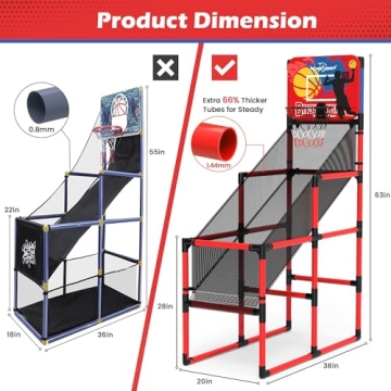 Kids Basketball Hoop Arcade Game with Scoreboard Fun