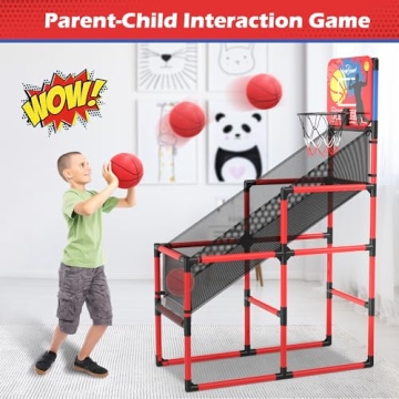 Kids Basketball Hoop Arcade Game with Scoreboard Fun