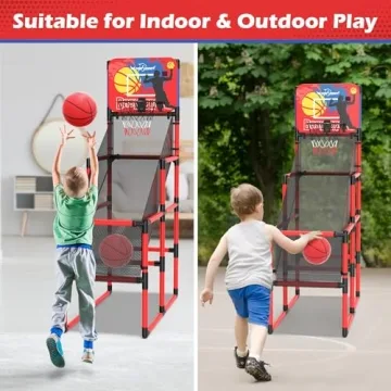 Kids Basketball Hoop Arcade Game with Scoreboard Fun