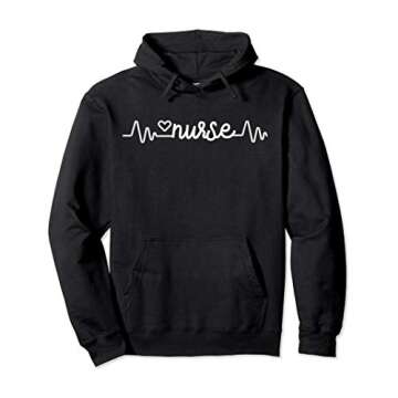 Nurse heartbeat, RN, CNA, LPN nurse Pullover Hoodie