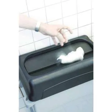 Rubbermaid Commercial Products Plastic Slim JimTrash Can Swing Lid