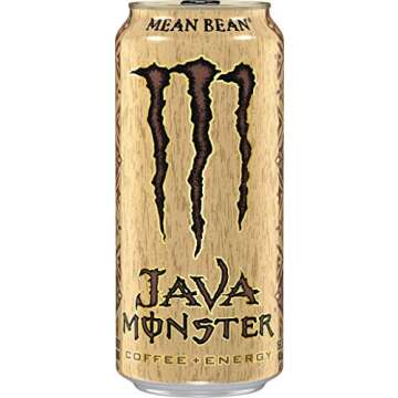 Monster Energy Java Monster Mean Bean, Coffee + Energy Drink, 15 Ounce (Pack of 12)