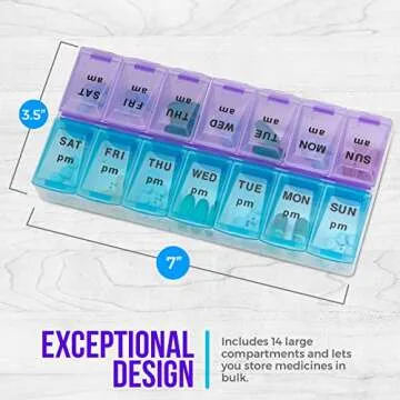 MEDca Weekly Pill Organizer for Hassle-Free Medication