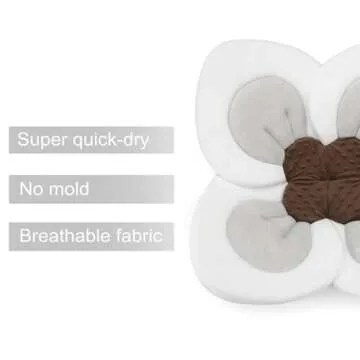 PandaEar Baby Bath Pad for Infant Newborn | Soft Flower Petals for Sink Bathtub Essentials Shower Gi...