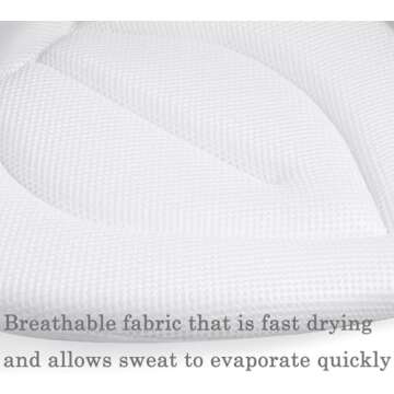 PandaEar Baby Bath Pad for Infant Newborn | Soft Flower Petals for Sink Bathtub Essentials Shower Gift (Grey)