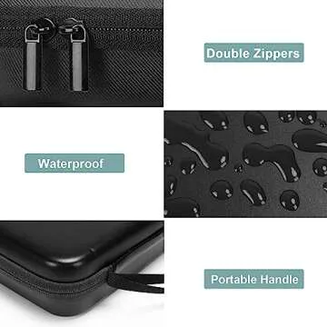 MOSISO Camera Case Compatible with Sony ZV-1 / ZV-1F / ZV-1 II Vlog Digital Camera & Vlogger Accessory Kit Tripod, Waterproof Shockproof EVA Carrying Case with Hand Strap & Snap Hook, Black