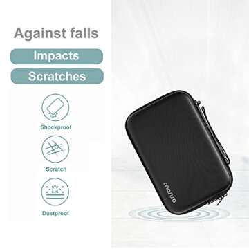 MOSISO Camera Case Compatible with Sony ZV-1 / ZV-1F / ZV-1 II Vlog Digital Camera & Vlogger Accessory Kit Tripod, Waterproof Shockproof EVA Carrying Case with Hand Strap & Snap Hook, Black