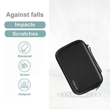 MOSISO Camera Case Compatible with Sony ZV-1 / ZV-1F / ZV-1 II Vlog Digital Camera & Vlogger Accessory Kit Tripod, Waterproof Shockproof EVA Carrying Case with Hand Strap & Snap Hook, Black