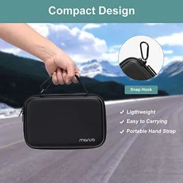 MOSISO Camera Case Compatible with Sony ZV-1 / ZV-1F / ZV-1 II Vlog Digital Camera & Vlogger Accessory Kit Tripod, Waterproof Shockproof EVA Carrying Case with Hand Strap & Snap Hook, Black