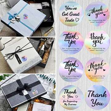 Purple Thank You Stickers for Small Businesses, 500PCS