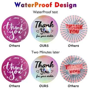 Purple Thank You Stickers for Small Businesses, 500PCS