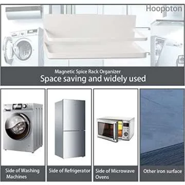 Magnetic Spice Rack for Refrigerator Space Saving Style