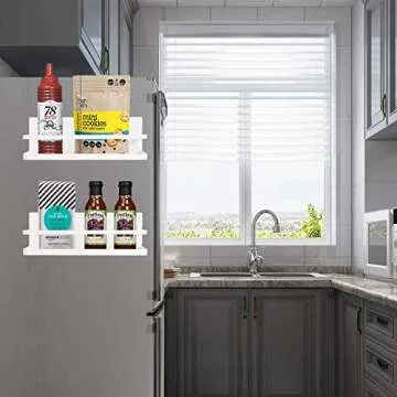 Magnetic Spice Rack for Refrigerator Space Saving Style