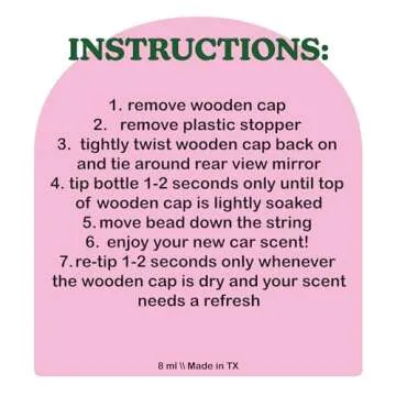 COOLGIRLCANDLES Pistachio Salted Caramel Hanging Car Air Freshener and Essential Oil Diffuser - Automobile Aromatherapy Diffuser Bottle