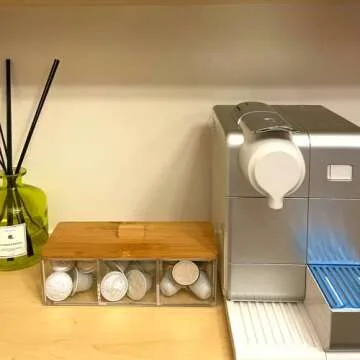 Kornerstore Compartment Organizer with Bamboo Lid - an Organizer and Storage Solution for Bathroom, Countertop - Qtip, Bathroom Accessories, Lash, Cotton Swabs, Coffee Pods, Tea Bags