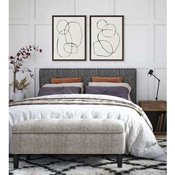 Kate and Laurel Sylvie Modern Circles and Going in Circles Framed Canvas Wall Art Set by Teju Reval ...