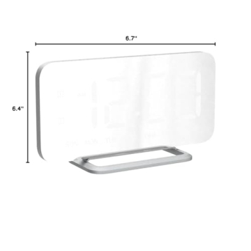 Sleek Slim LED Alarm Clock with USB Ports - Modern Decor