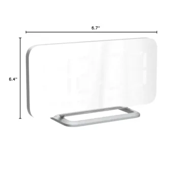 Sleek Slim LED Alarm Clock with USB Ports - Modern Decor