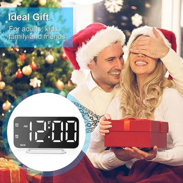 Sleek Slim LED Alarm Clock with USB Ports - Modern Decor