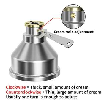 Milk Cream Centrifugal Separator Electric descremadora de leche 100L/H Capacity Cream Maker with 5L 304 Stainless Steel Bowl for Fresh Goat Cow Milk, 110V 100W