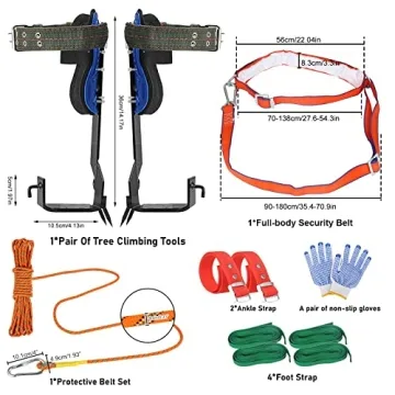 TWSOUL Tree Climbing Spikes Kit for Outdoor Adventures