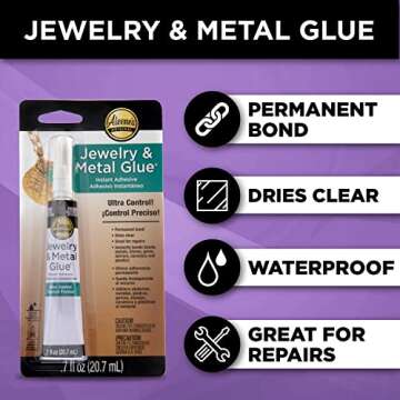 Aleene's 21709 Jewelry & Metal Instant Adhesive Transparent, .70 ounce