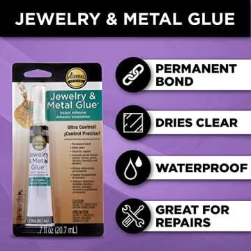 Aleene's 21709 Jewelry & Metal Instant Adhesive Transparent, .70 ounce