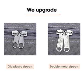 For Spirit Airlines Personal Item Bag 18x14x8 Foldable Travel Duffel Bag Tote Carry on Luggage Duffle Overnight for Women and Men (3112 Grey (with Shoulder Strap))