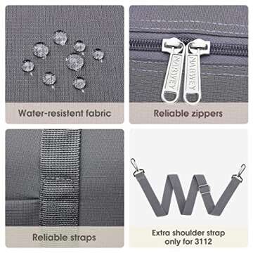 For Spirit Airlines Personal Item Bag 18x14x8 Foldable Travel Duffel Bag Tote Carry on Luggage Duffle Overnight for Women and Men (3112 Grey (with Shoulder Strap))