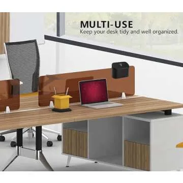 Ginsco 2 Pack Mini Car Trash Can with Lid, Small Car Trash Bin, Car Accessories for Interior, Leakproof ABS Car Garbage Bin for Car, Home, Office with Additional 2 Hooks and 90pcs Trash Bags Black