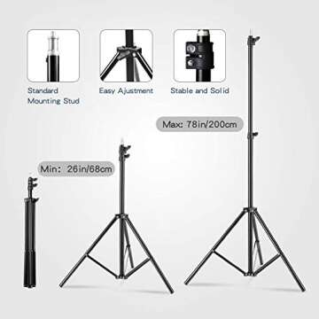 YICOE Softbox Lighting Kit Photography Photo Studio Equipment Continuous Lighting System with 5700K Energy Saving Light Bulb for Portraits Fashion Advertising Photo Shooting YouTube Video