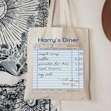 BLUPARK Singer Tote Bag Singer Album Inspired Gift Singer Merch Singer Fan Gift Singer Album Gift Music Lover Gift HS Merchandise (Diner TO)