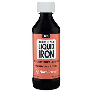 NovaFerrum Wow | 125 High Potency Liquid Iron Supplement | Liquid Iron for Adults | Iron Deficiency ...