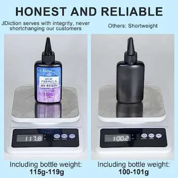 JDiction UV Resin 300g, Crystal Clear UV Resin Solar Cure Sunlight Activated Hard Resin Kit for Jewelry Making, Casting and Coating, DIY Crafts