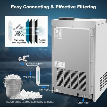 Efficient Ice Maker Machine with Dual Water Inlet Modes