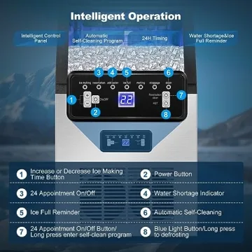 Efficient Ice Maker Machine with Dual Water Inlet Modes