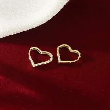 Shop SLUYNZ 925 Sterling Silver Heart Hoop Earrings
