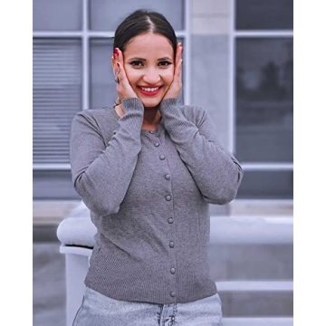 Newshows Women's Lightweight Cozy Button Down Cardigan