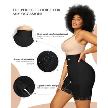SHAPELLX High Waisted Tummy Control Body Shaper Shorts
