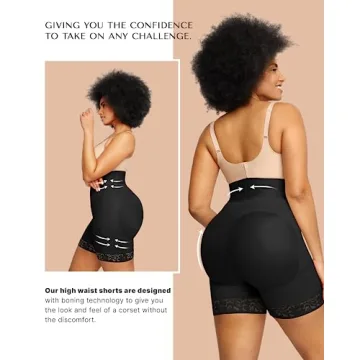 SHAPELLX High Waisted Tummy Control Body Shaper Shorts