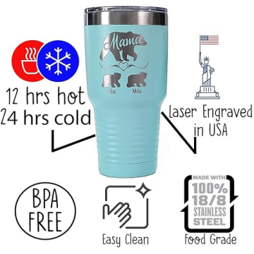 Mama Bear Personalized Tumbler for Mother's Day Gift