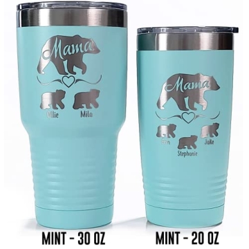 Mama Bear Personalized Tumbler for Mother's Day Gift