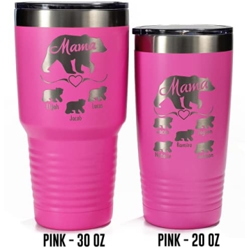 Mama Bear Personalized Tumbler for Mother's Day Gift