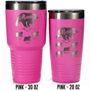 Mama Bear Personalized Tumbler for Mother's Day Gift