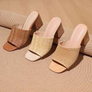 Ancomafio Women's Heeled Sandals - Stylish Comfort for You