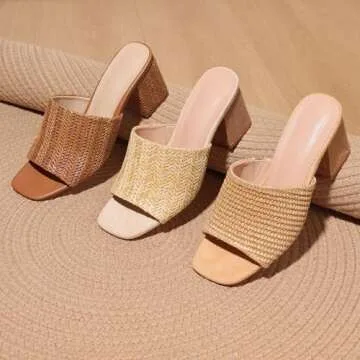 Ancomafio Women's Heeled Sandals - Stylish Comfort for You