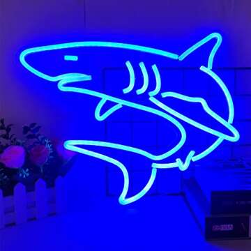 Dimmable Shark Neon Sign for Parties and Decor
