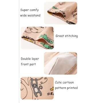 CHUNG Dinosaur Boxer Briefs for Toddlers 2-11 Years