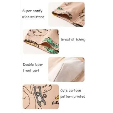 CHUNG Dinosaur Boxer Briefs for Toddlers 2-11 Years