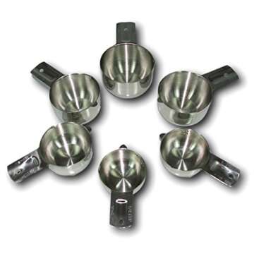 ChefsGrade 6-Piece Stainless Steel Measuring Cups Set - Elegant & Functional